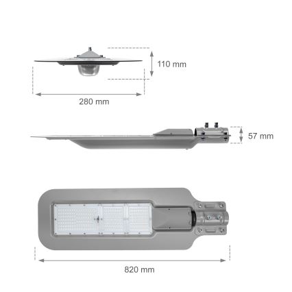 LED-Straßenleuchte KLARK LED/200W/230V IP65 grau