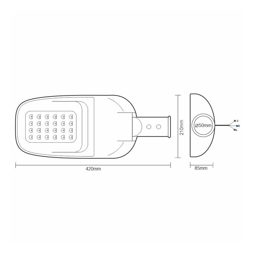 LED-Straßenleuchte LED/40W/230V 5000K IP65