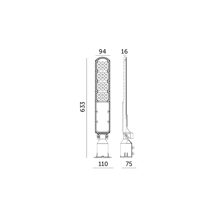 LED-Straßenleuchte mit Dämmerungssensor CYOTO LED/100W/230V IP65 4000K