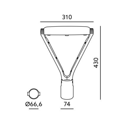 LED-Straßenleuchte NEXPARK LED/30/40/60W/230V 3000/4000/6500K IP66