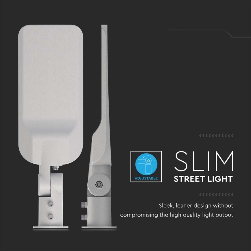 LED-Straßenleuchte SAMSUNG CHIP LED/30W/230V 6500K IP65 grau