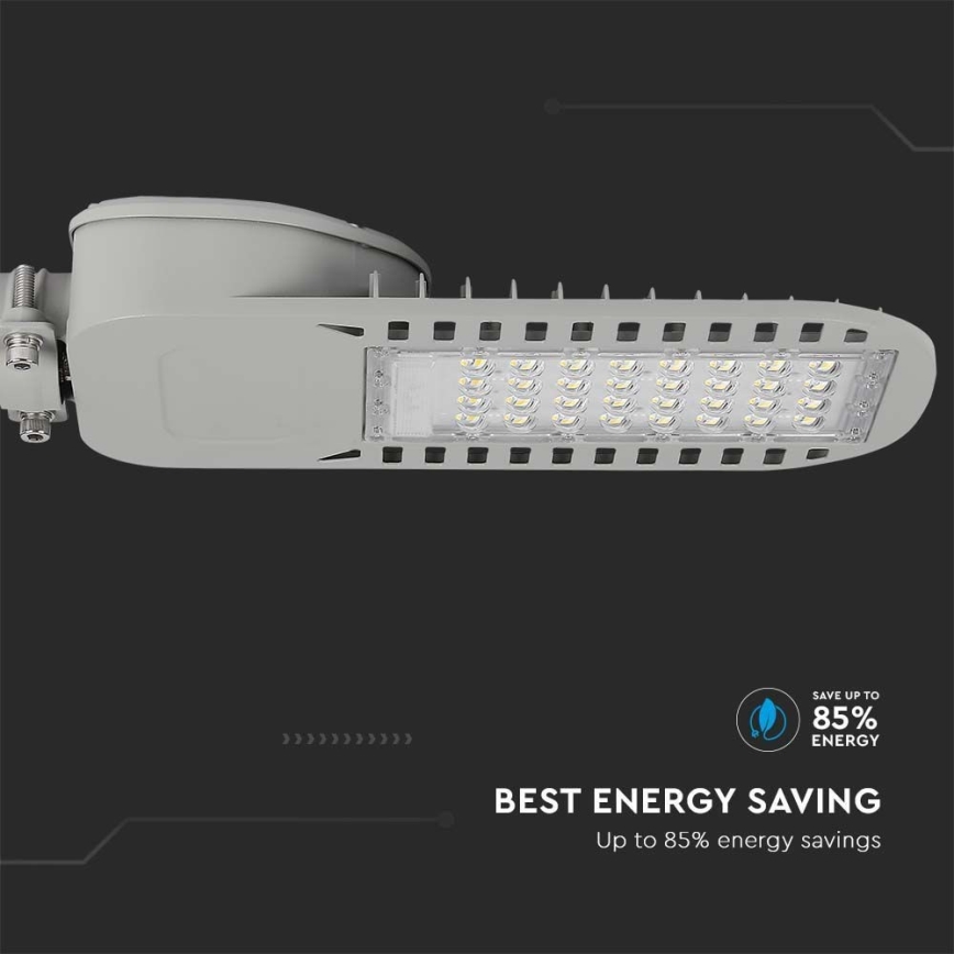 LED-Straßenleuchte SAMSUNG CHIP LED/50W/230V 6500K grau