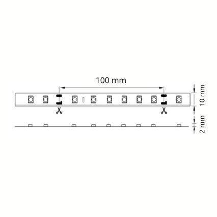 LED-Streifen 5 Meter LED/45W/12V IP65 weiß