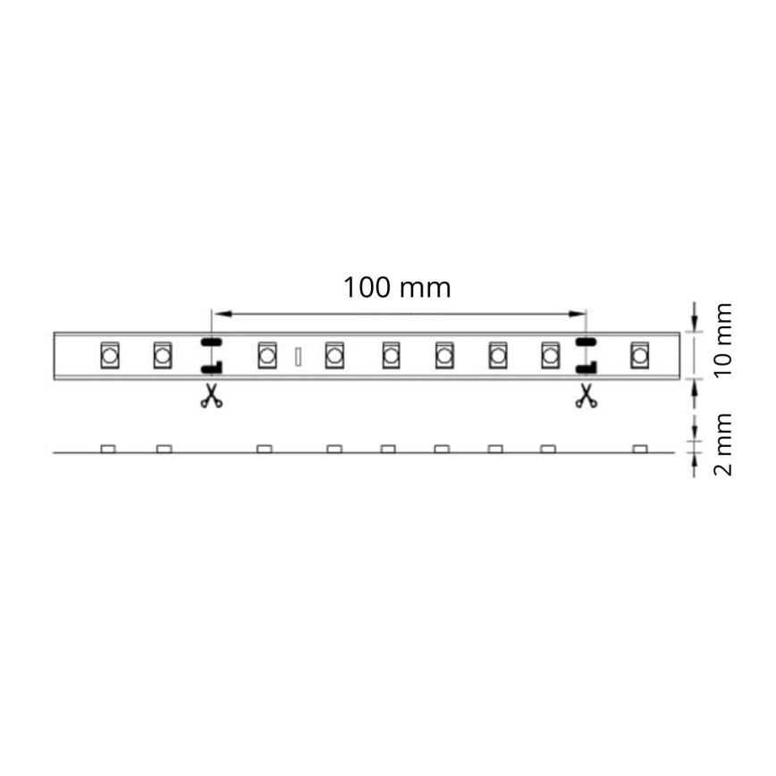 LED-Streifen 5 Meter LED/45W/12V IP65 weiß
