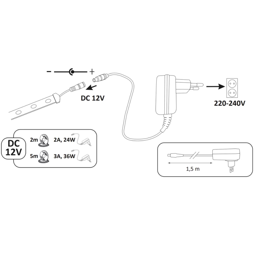 LED-Streifen LED/18W/12V 2m 4000K IP65
