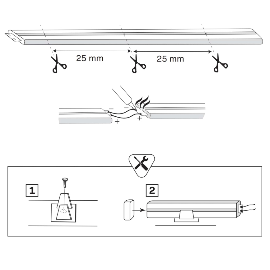 LED-Streifen NEON 5 m LED/23W/12V IP65 grün
