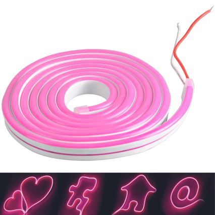 LED-Streifen NEON 5 m LED/27W/12V IP65 pink