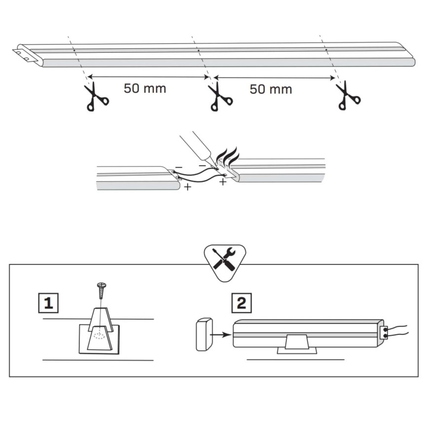 LED-Streifen NEON 5m LED/40W/24V blau IP65