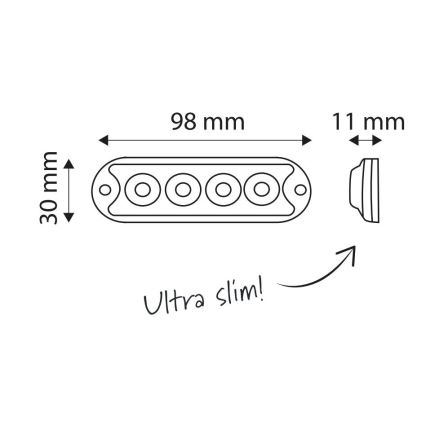 LED-Tagfahrlicht LAM LED/12W/12-24V IP67