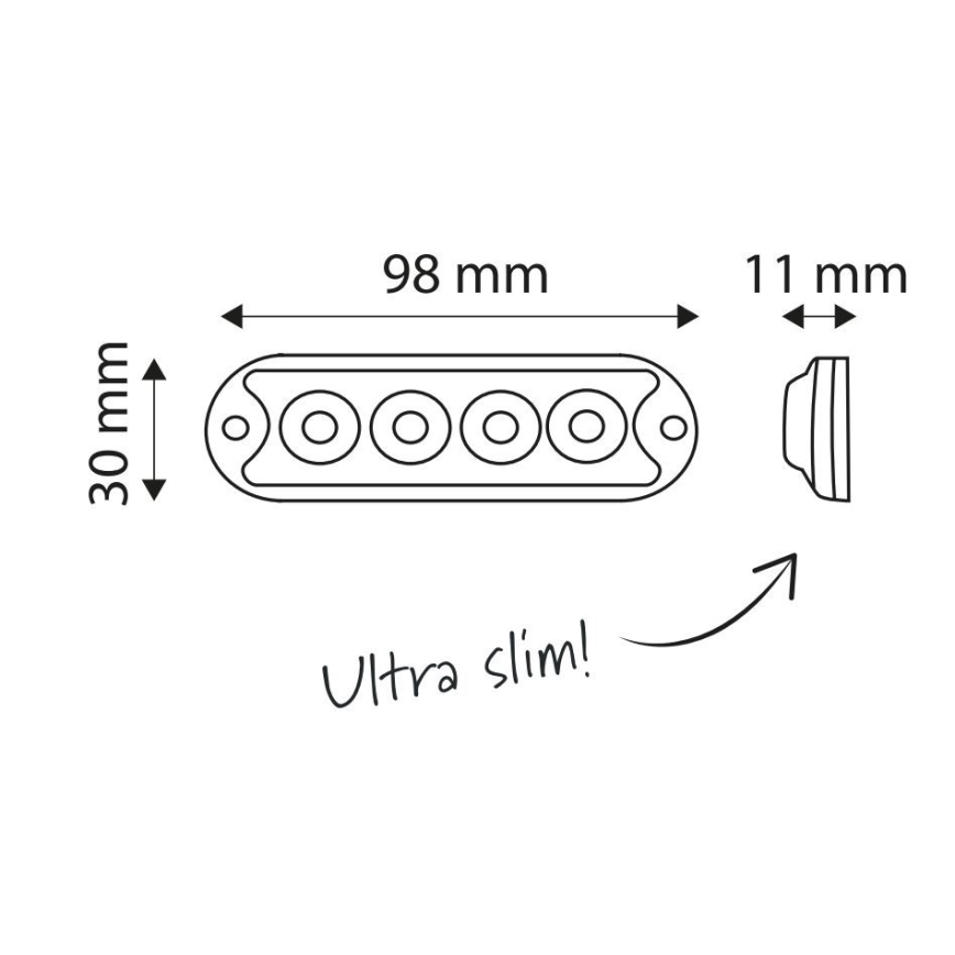 LED-Tagfahrlicht LAM LED/12W/12-24V IP67