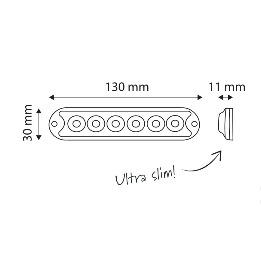 LED-Tagfahrlicht LAM LED/18W/12-24V IP67