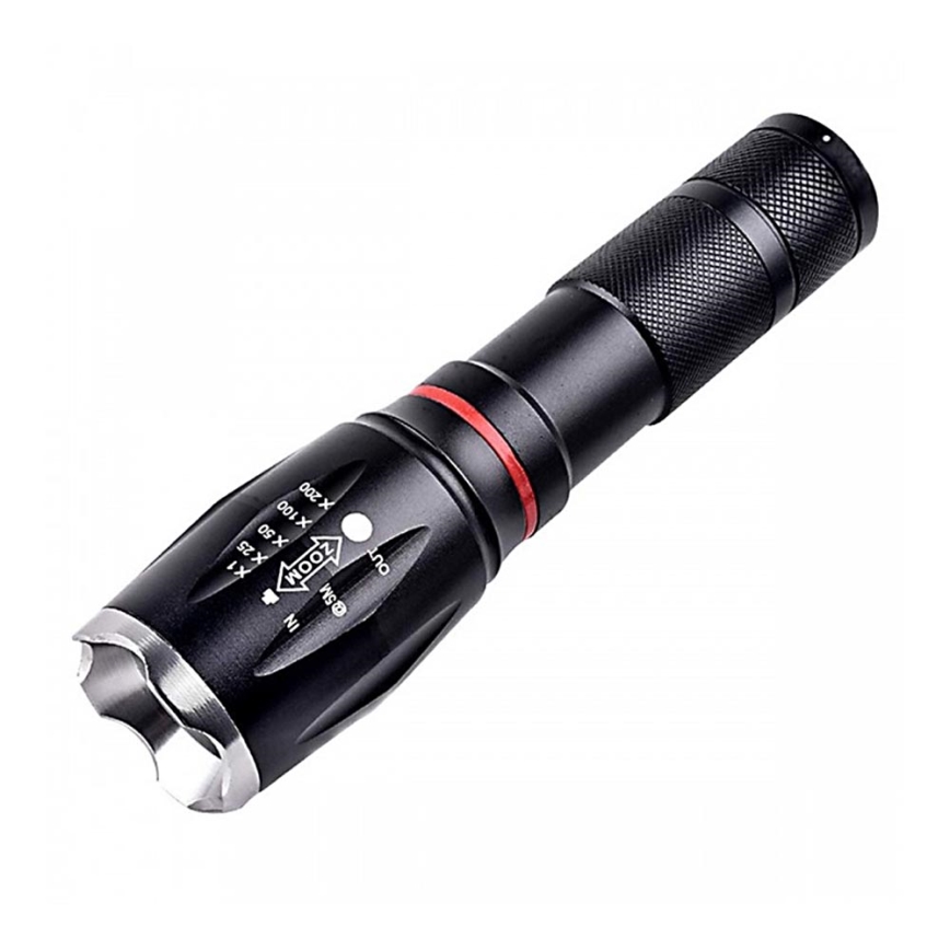 LED Taschenlampe 2xT6/10W/3,7V + LED/3W