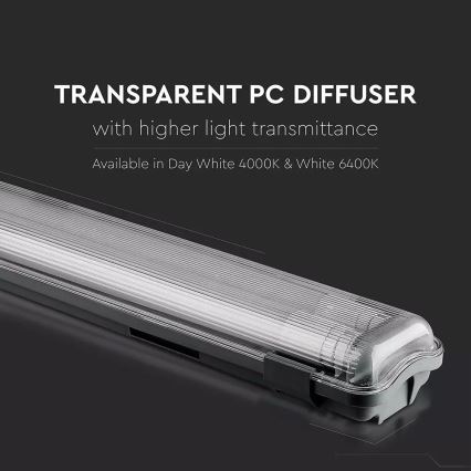 LED-Technisches Leuchtstofflampenleuchte T8 2xG13/10W/230V 4000K 60cm IP65