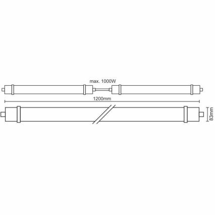 LED-Technische Leuchte mit Sensor LED/40W/180-265V IP65 4000K
