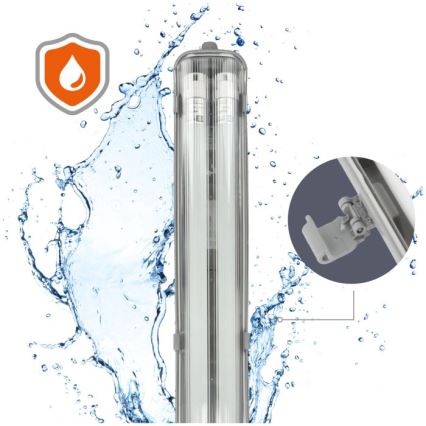 LED Technische Leuchtstoffleuchte T8 2xG13/18W/230V 5000K IP65 127 cm