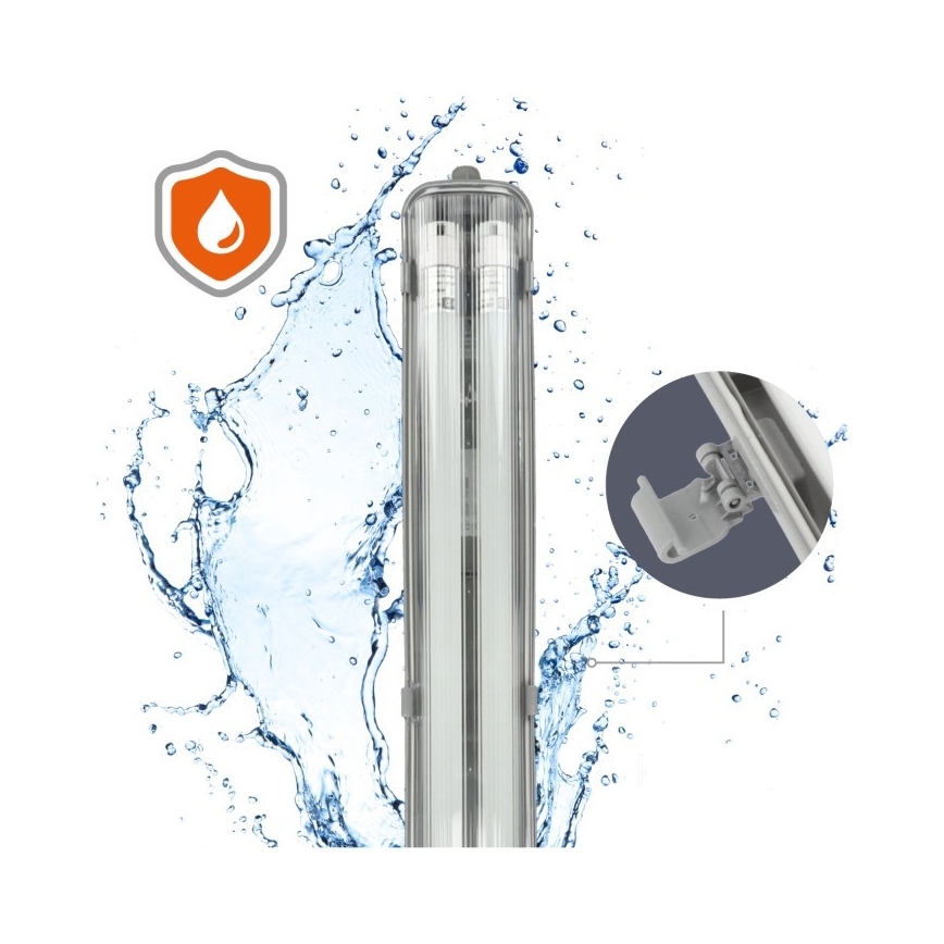 LED Technische Leuchtstoffleuchte T8 2xG13/18W/230V 5000K IP65 127 cm