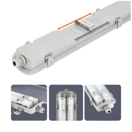 LED Technische Leuchtstoffleuchte T8 2xG13/18W/230V 5000K IP65 127 cm