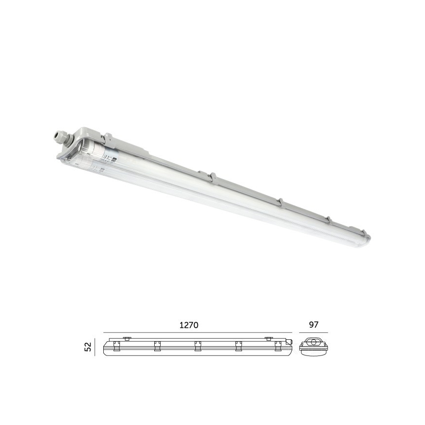 LED Technische Leuchtstoffleuchte T8 2xG13/18W/230V 5000K IP65 127 cm