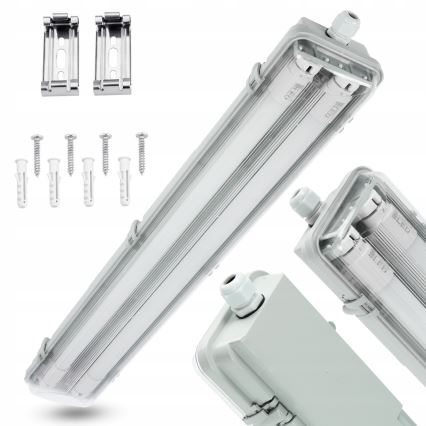 LED Technische Leuchtstoffröhrenleuchte T8 2xG13/10W/230V 6000K 60 cm IP65 weiß