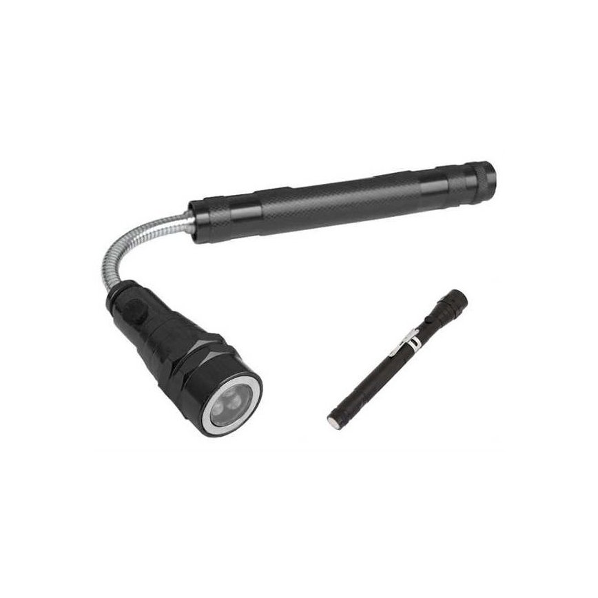 LED  Teleskop Taschenlampe mit Magnet 3xLED/4×LR44