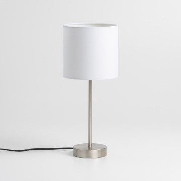 LED-Tischlampe 1xE14/5W/230V weiß/mattiertes Chrom