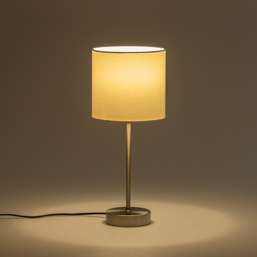 LED-Tischlampe 1xE14/5W/230V weiß/mattiertes Chrom