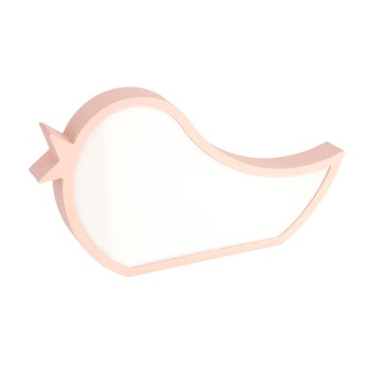 LED Tischlampe für Kinder BIRD LED/12W/230V rosa