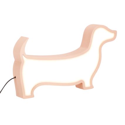 LED Tischlampe für Kinder DOG LED/12W/230V rosa