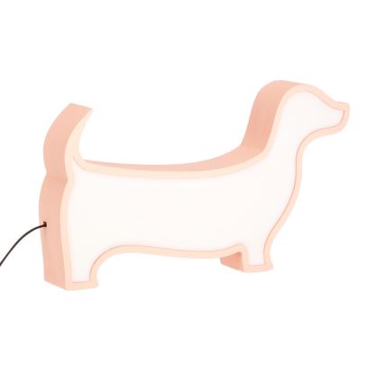 LED Tischlampe für Kinder DOG LED/12W/230V rosa