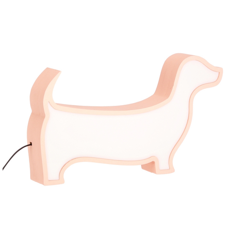 LED Tischlampe für Kinder DOG LED/12W/230V rosa