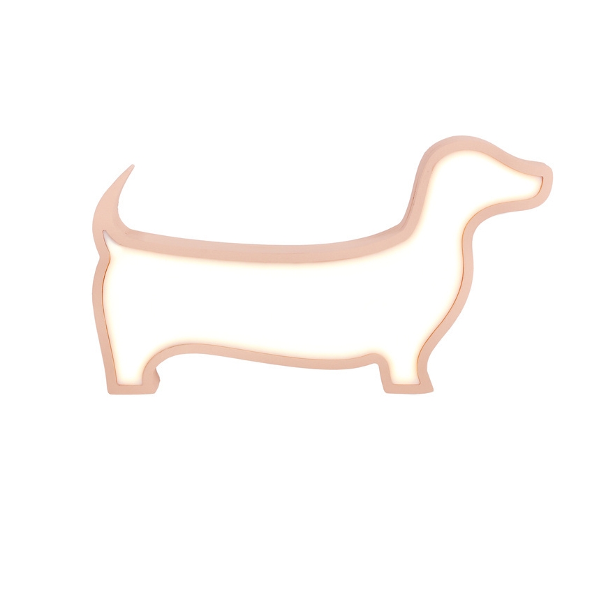 LED Tischlampe für Kinder DOG LED/12W/230V rosa