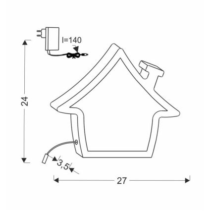 LED Tischlampe für Kinder HOUSE LED/10W/230V rosa