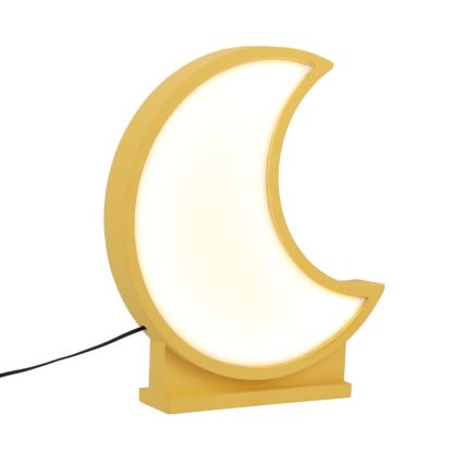 LED Tischlampe für Kinder MOON LED/12W/230V gelb