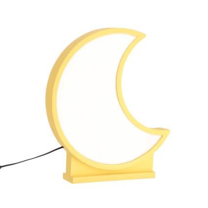 LED Tischlampe für Kinder MOON LED/12W/230V gelb