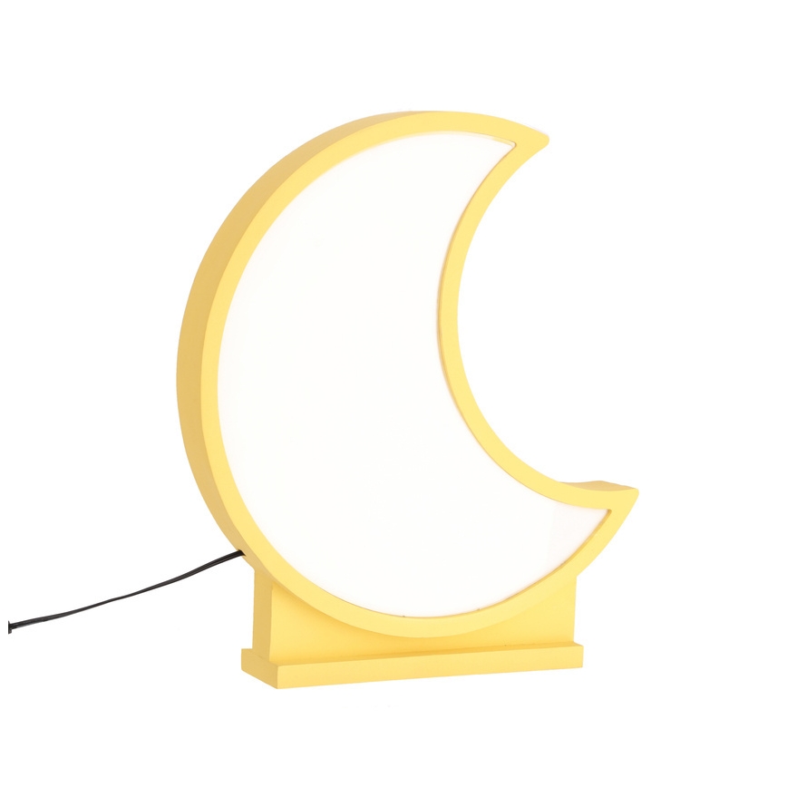 LED Tischlampe für Kinder MOON LED/12W/230V gelb