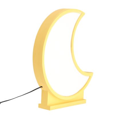 LED Tischlampe für Kinder MOON LED/12W/230V gelb