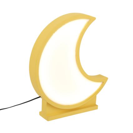 LED Tischlampe für Kinder MOON LED/12W/230V gelb