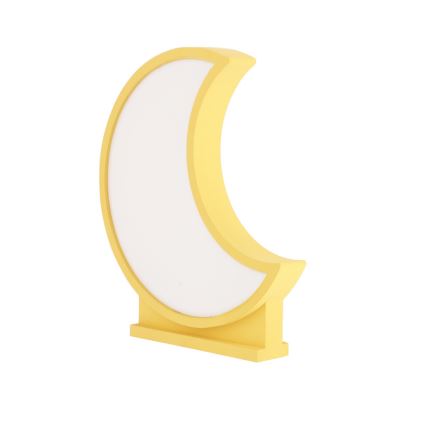 LED Tischlampe für Kinder MOON LED/12W/230V gelb