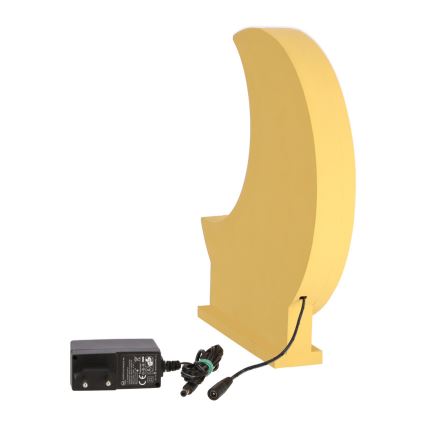LED Tischlampe für Kinder MOON LED/12W/230V gelb
