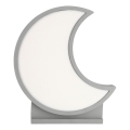 LED Tischlampe für Kinder MOON LED/12W/230V grau