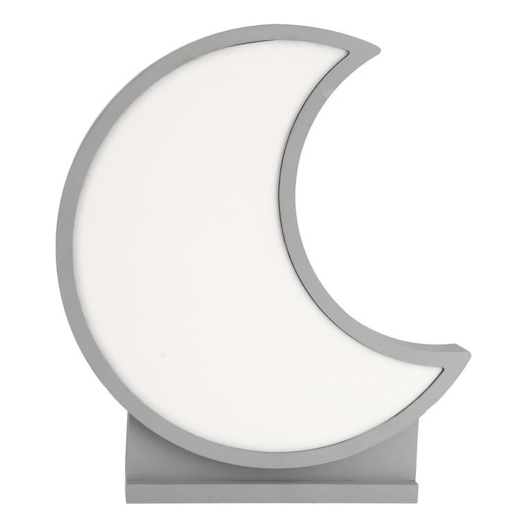 LED Tischlampe für Kinder MOON LED/12W/230V grau