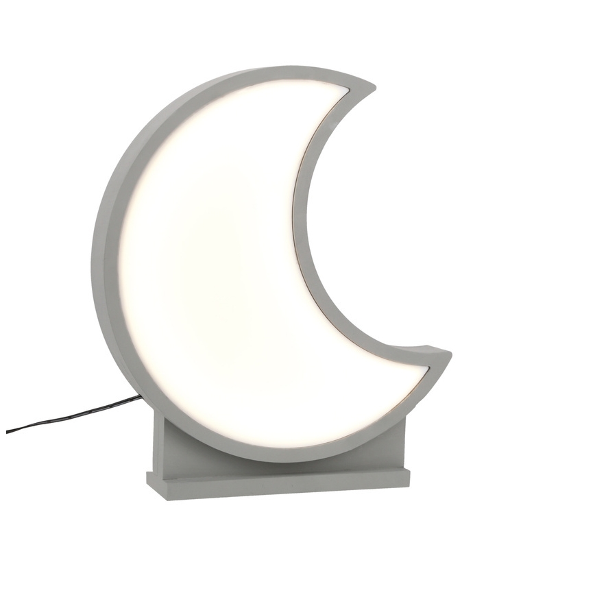 LED Tischlampe für Kinder MOON LED/12W/230V grau