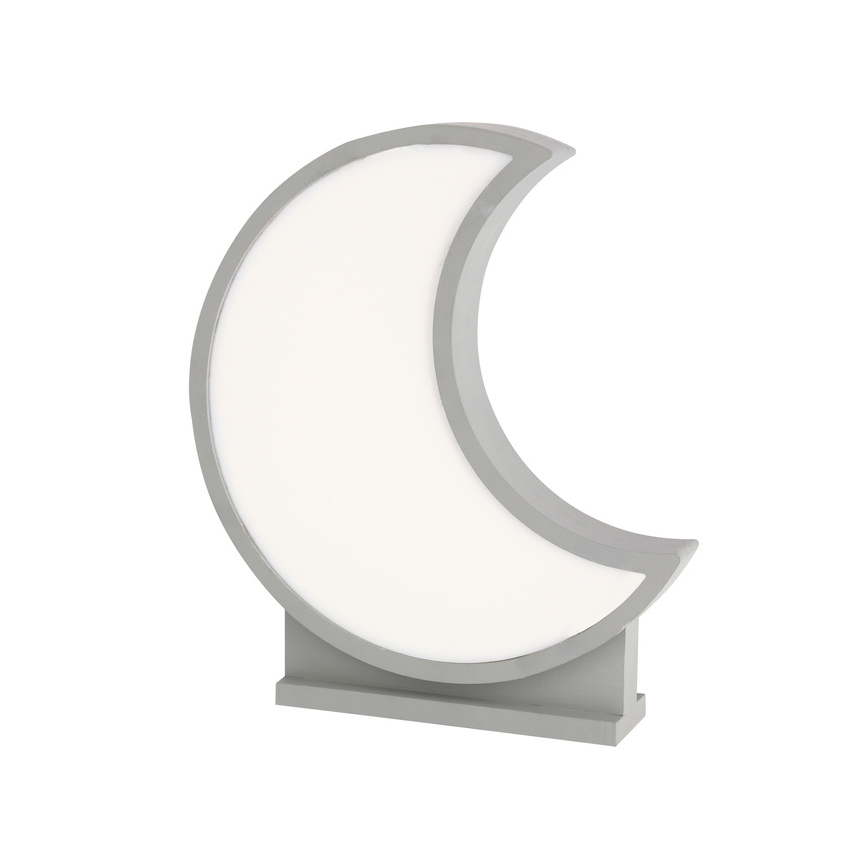 LED Tischlampe für Kinder MOON LED/12W/230V grau