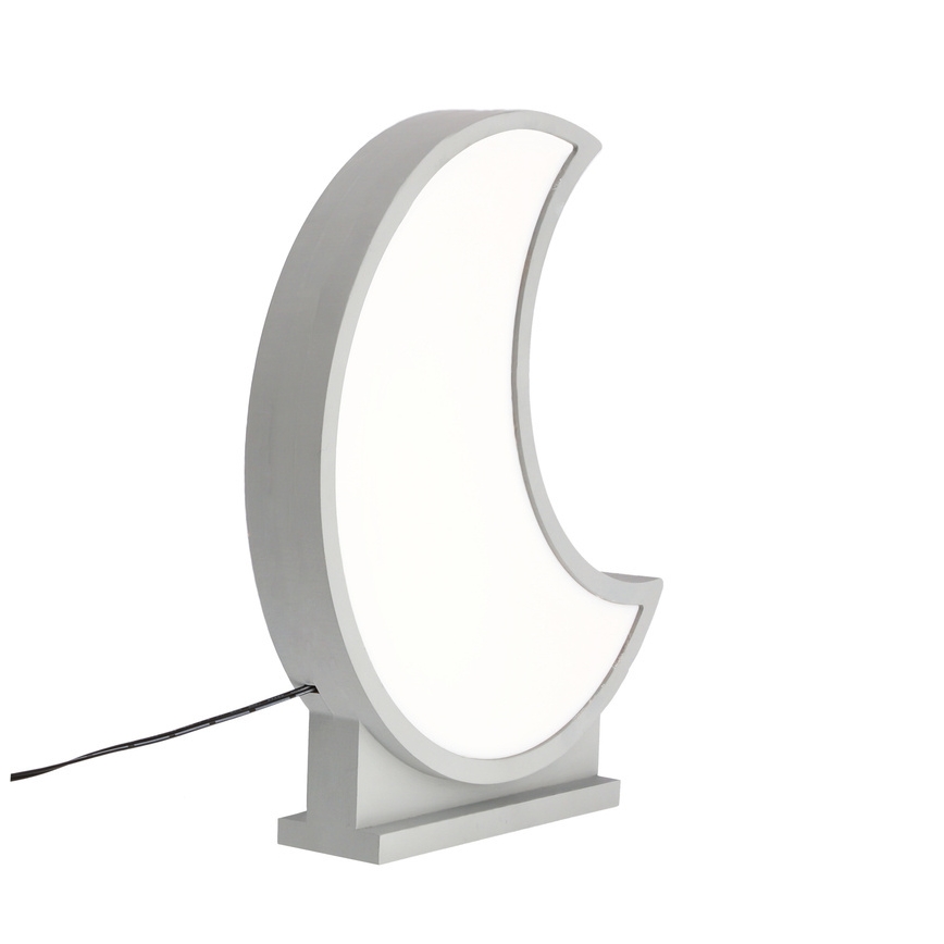LED Tischlampe für Kinder MOON LED/12W/230V grau