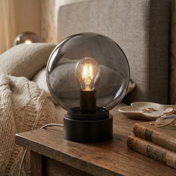 LED-Tischlampe JIMMY 1xE27/60W/230V Anthrazit/Rauchschwarz