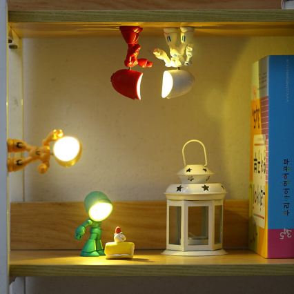 LED-Tischlampe LED/0,06W/3xLR41 robot rot