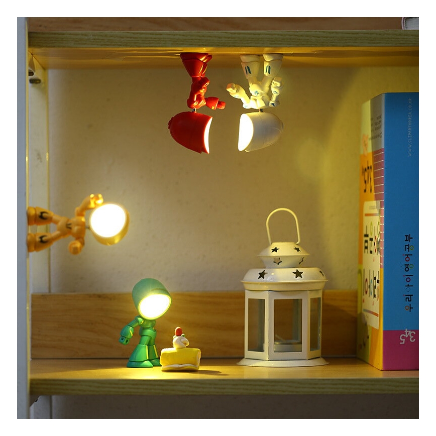 LED Tischlampe LED/0,06W/3xLR41 Roboter gelb