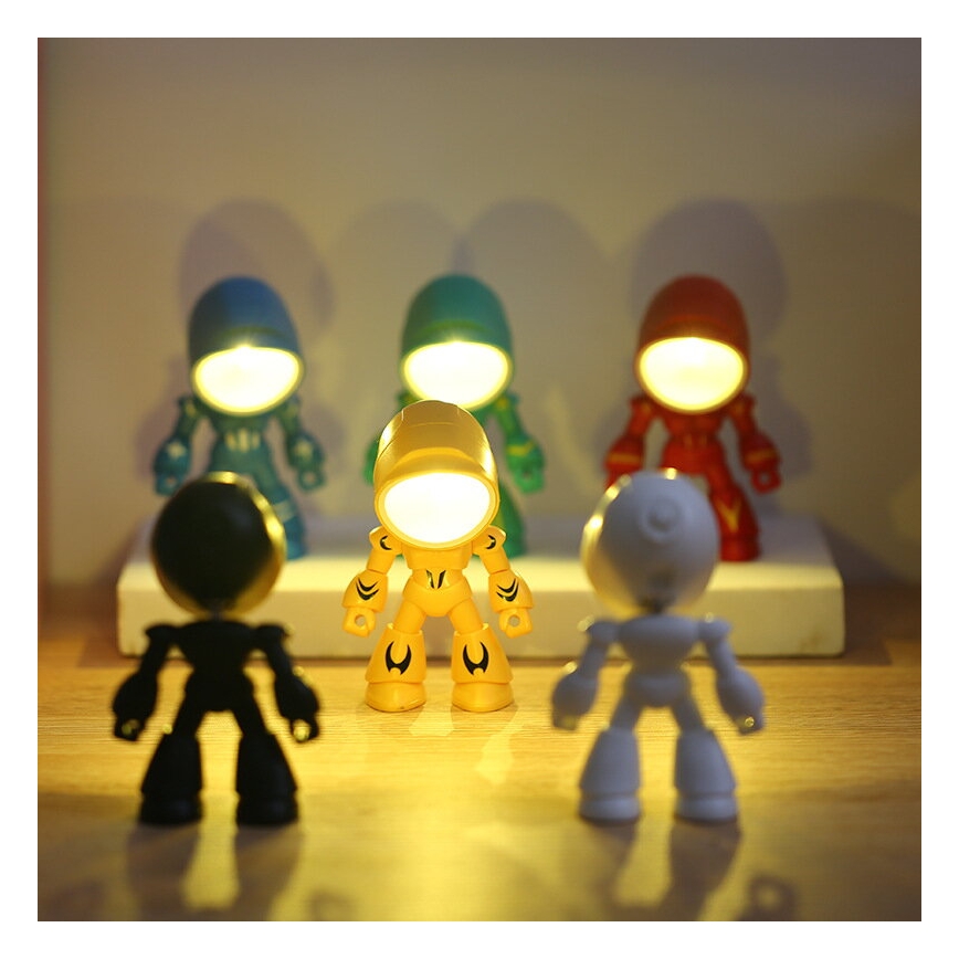 LED Tischlampe LED/0,06W/3xLR41 Roboter gelb