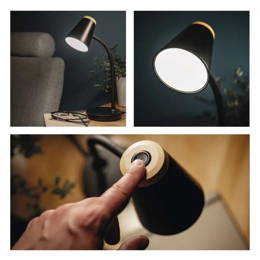 LED-Tischlampe TARA, 4,5 W, 230 V, 4000 K, schwarz