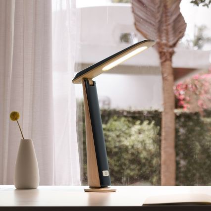 Dimm- und wiederaufladbare LED-Tischlampe TOP LED/4W/5V 1800 mAh 3000/4000/5000K braun/schwarz